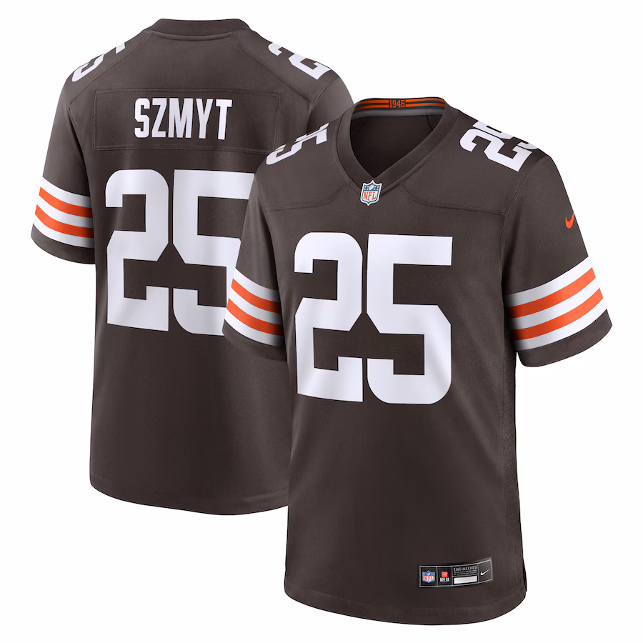Men's Cleveland Browns Andre Szmyt Nike Brown Team Game Jersey
