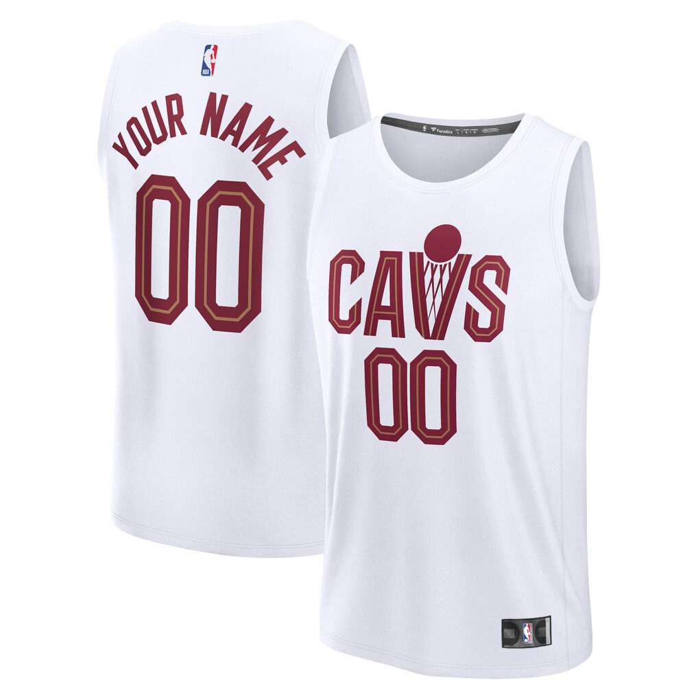 Men's Cleveland Cavaliers Fanatics White Fastbreak Custom Jersey - Association Edition