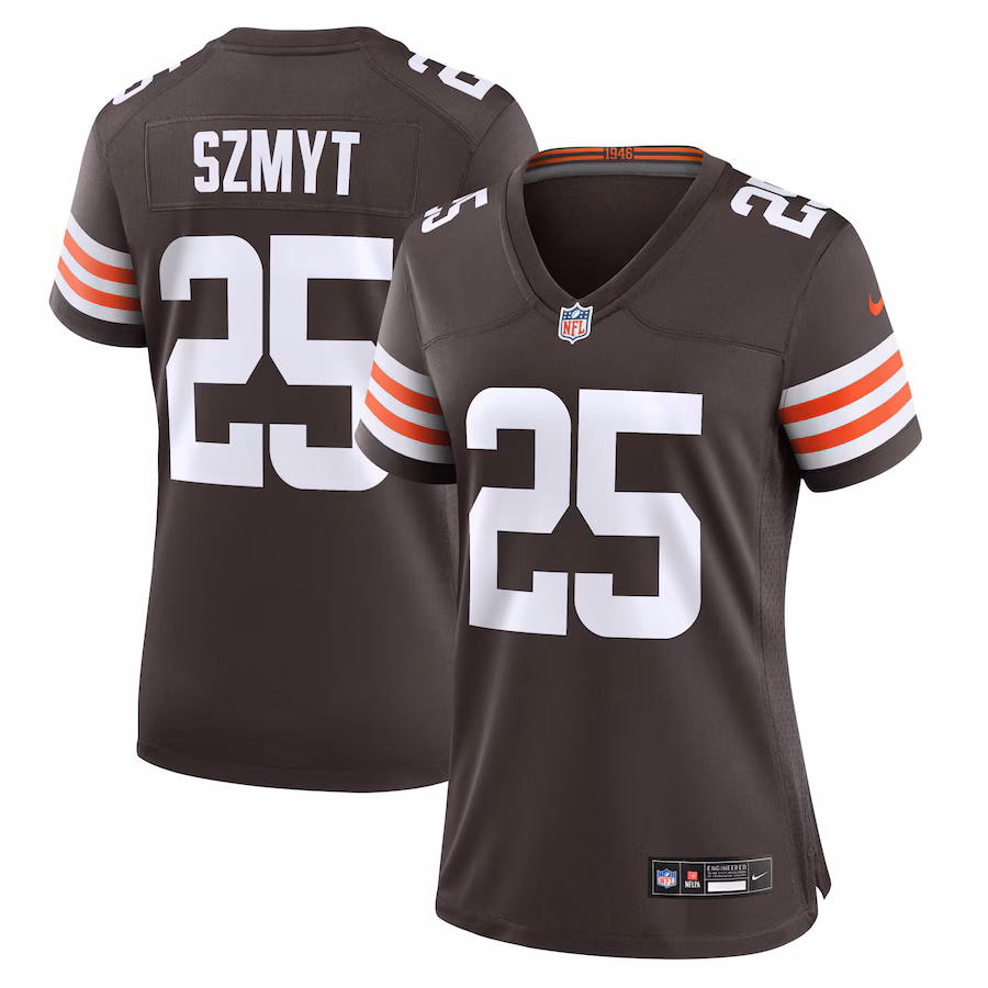 Women's Cleveland Browns Andre Szmyt Nike Brown Team Game Jersey