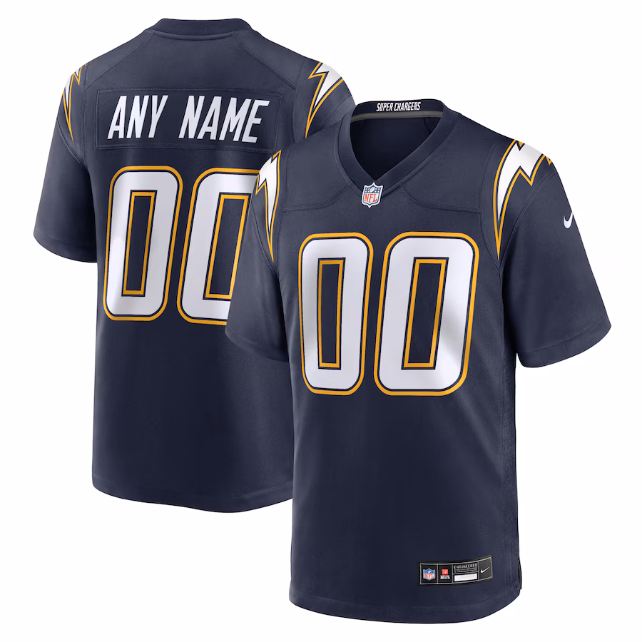Men's Los Angeles Chargers Nike Navy Alternate Super Chargers Game Custom Jersey