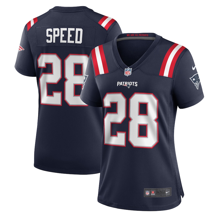 Women's New England Patriots Ameer Speed Nike Navy Game Jersey