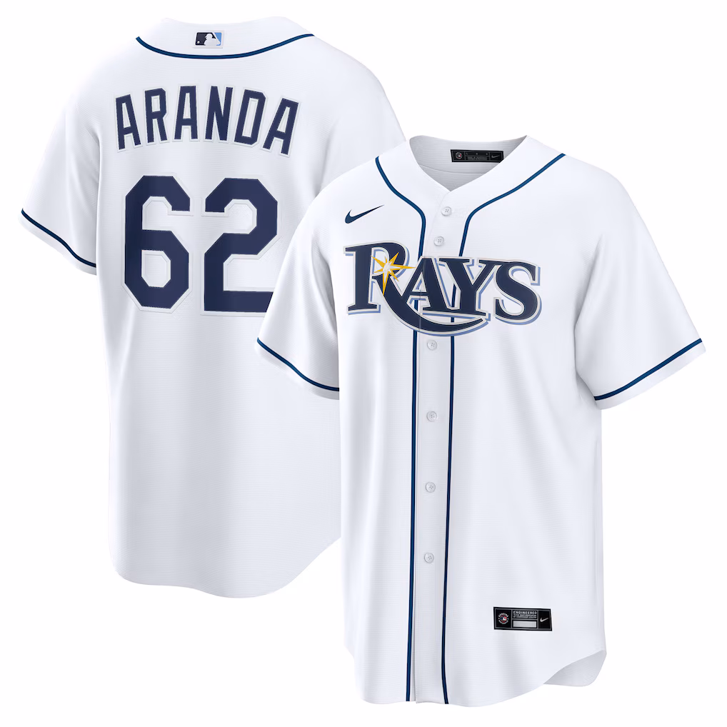 Men's Tampa Bay Rays Jonathan Aranda Nike White Home Replica Jersey