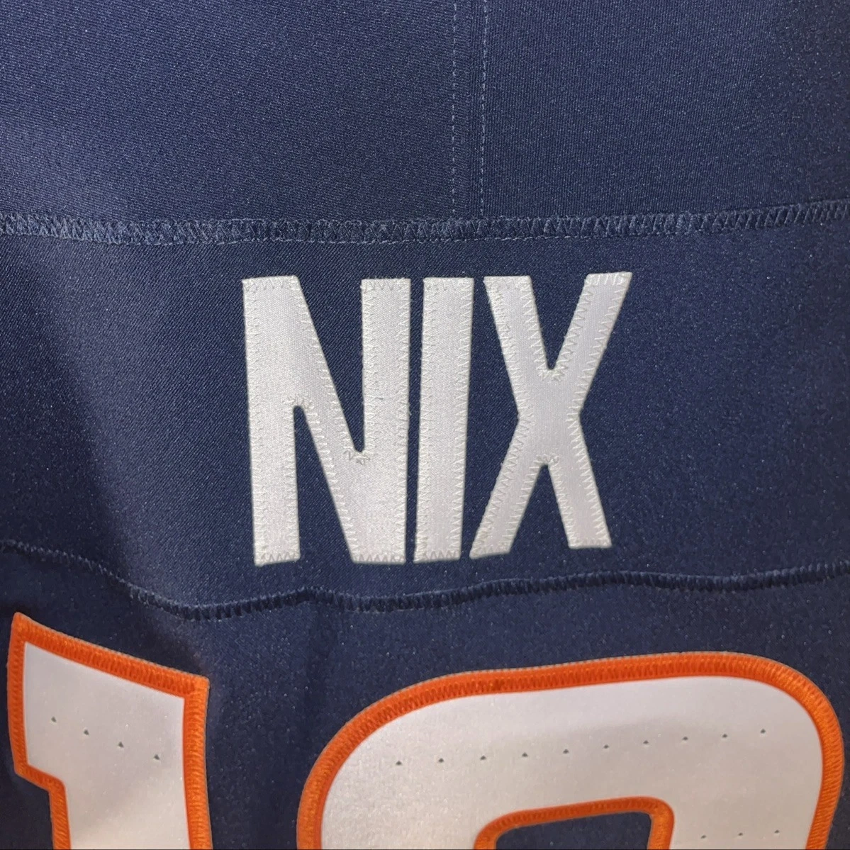 Men's Denver Broncos Bo Nix Nike  Navy Vapor F.U.S.E. Stitched Limited Jersey