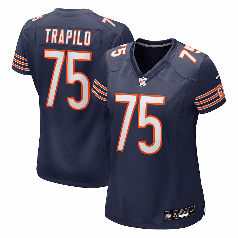 Women's Chicago Bears Ozzy Trapilo Nike Navy Team Game Jersey