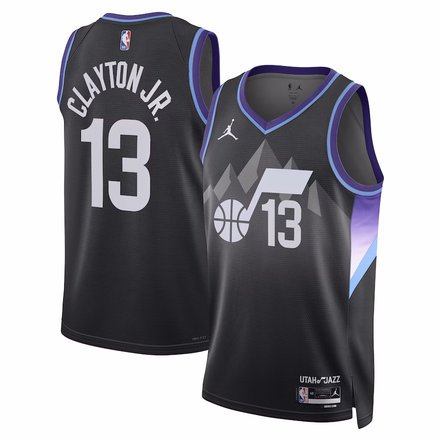 Unisex Utah Jazz Walter Clayton Jr. Jordan Brand Black Swingman Player Jersey - Statement Edition