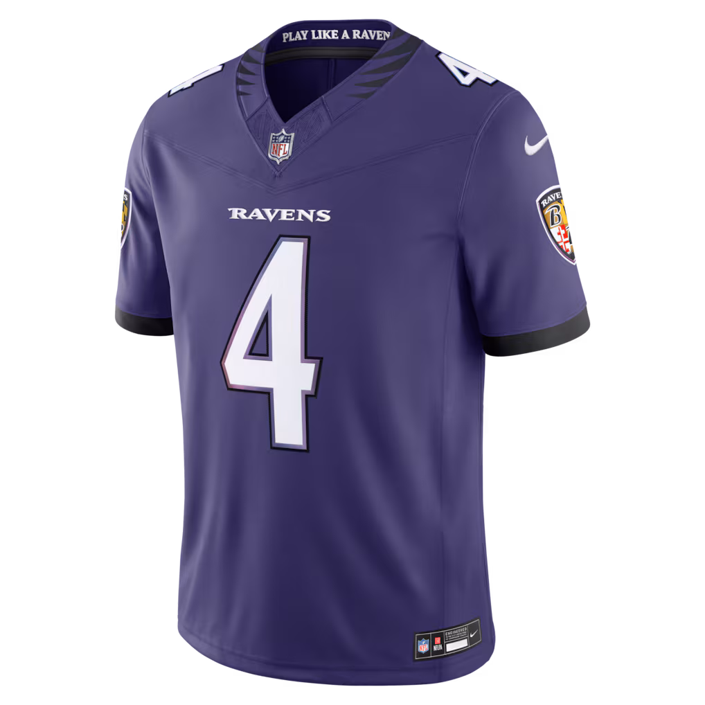 Men's Baltimore Ravens Zay Flowers Nike Purple Team Vapor F.U.S.E. Stitched Limited Jersey