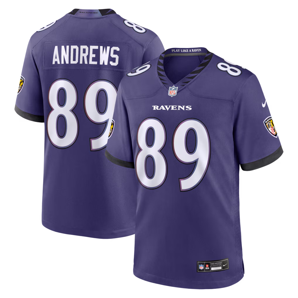 Men's Baltimore Ravens Mark Andrews Nike Purple Team Game Jersey