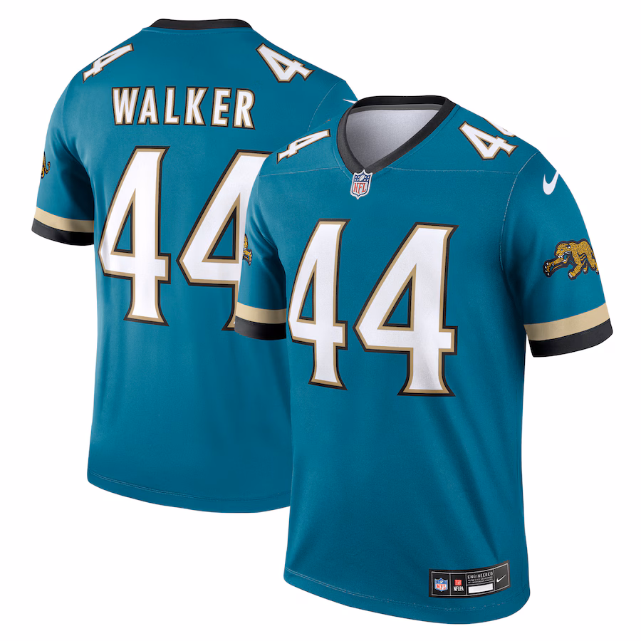 Men's Jacksonville Jaguars Travon Walker Nike Teal Legend Player Performance Top