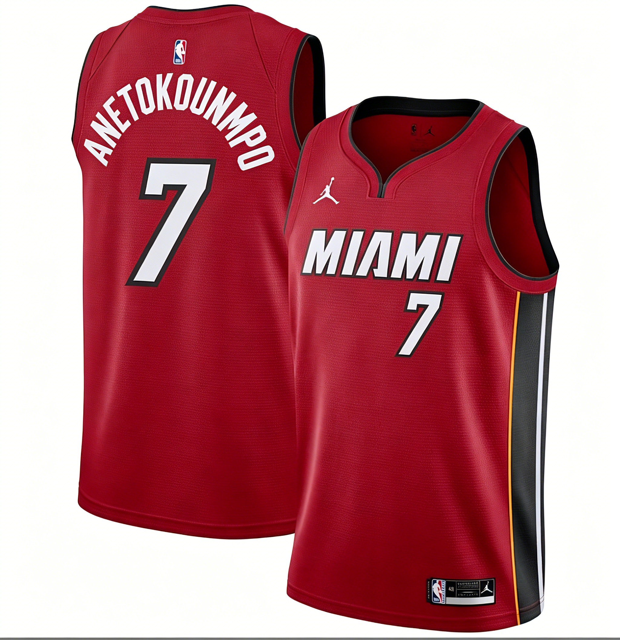 Men's Miami Heat Giannis Antetokounmpo Red Vapor F.U.S.E. Stitched Limited Jersey