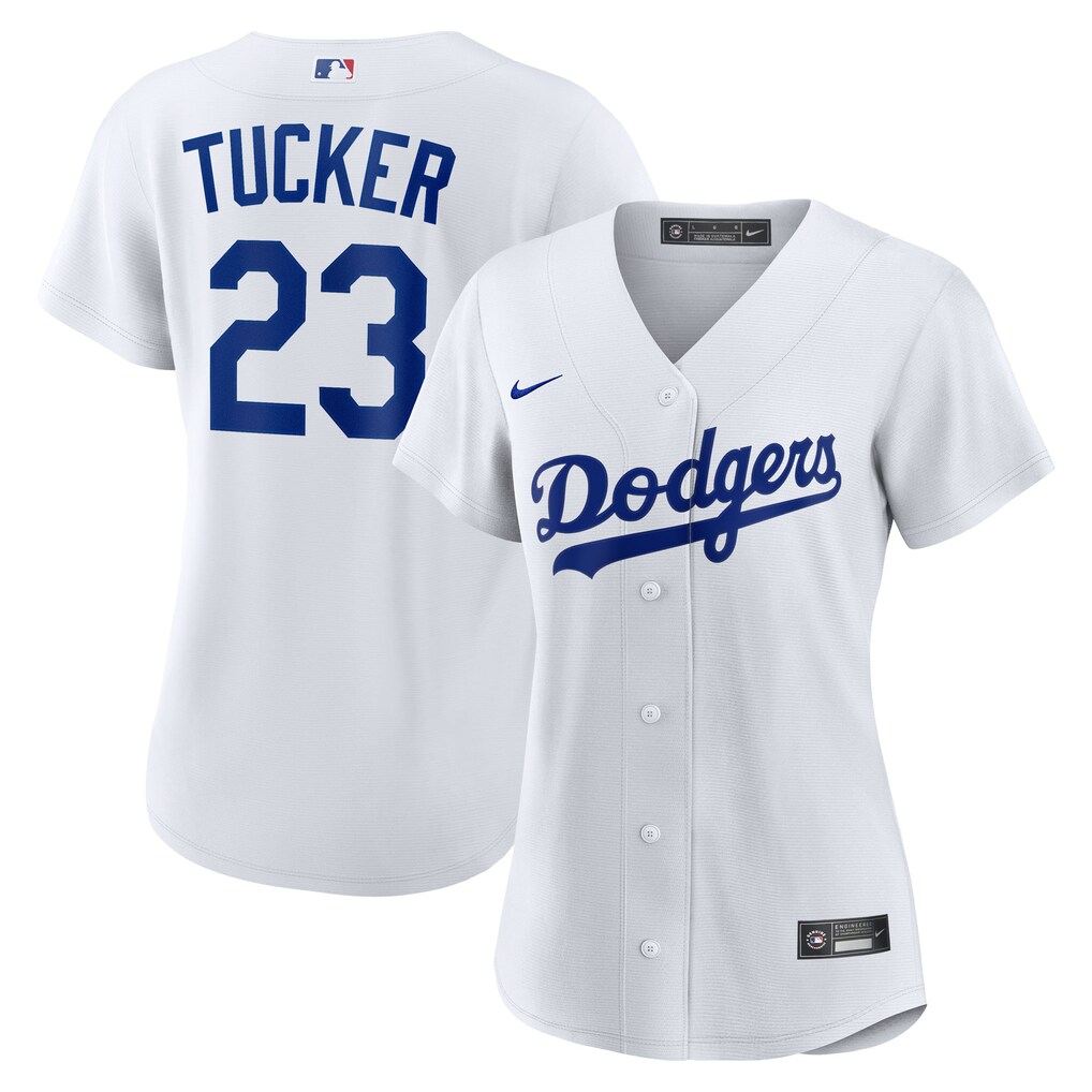 Women's Los Angeles Dodgers Kyle Tucker Nike White Home Replica Jersey