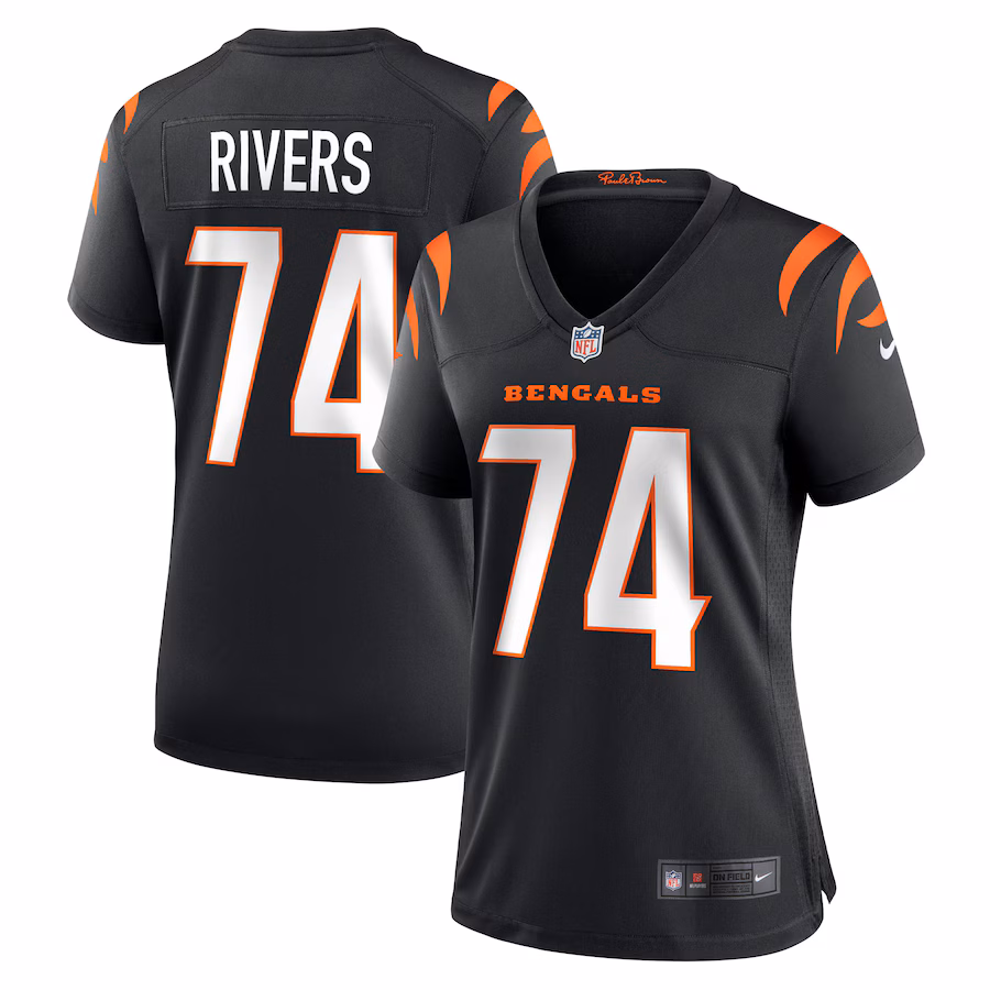 Women's Cincinnati Bengals Jalen Rivers Nike Black Team Game Jersey