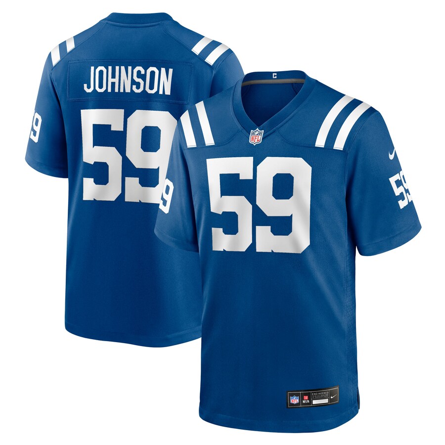 Men's Indianapolis Colts Buddy Johnson Nike Royal Team Game Jersey