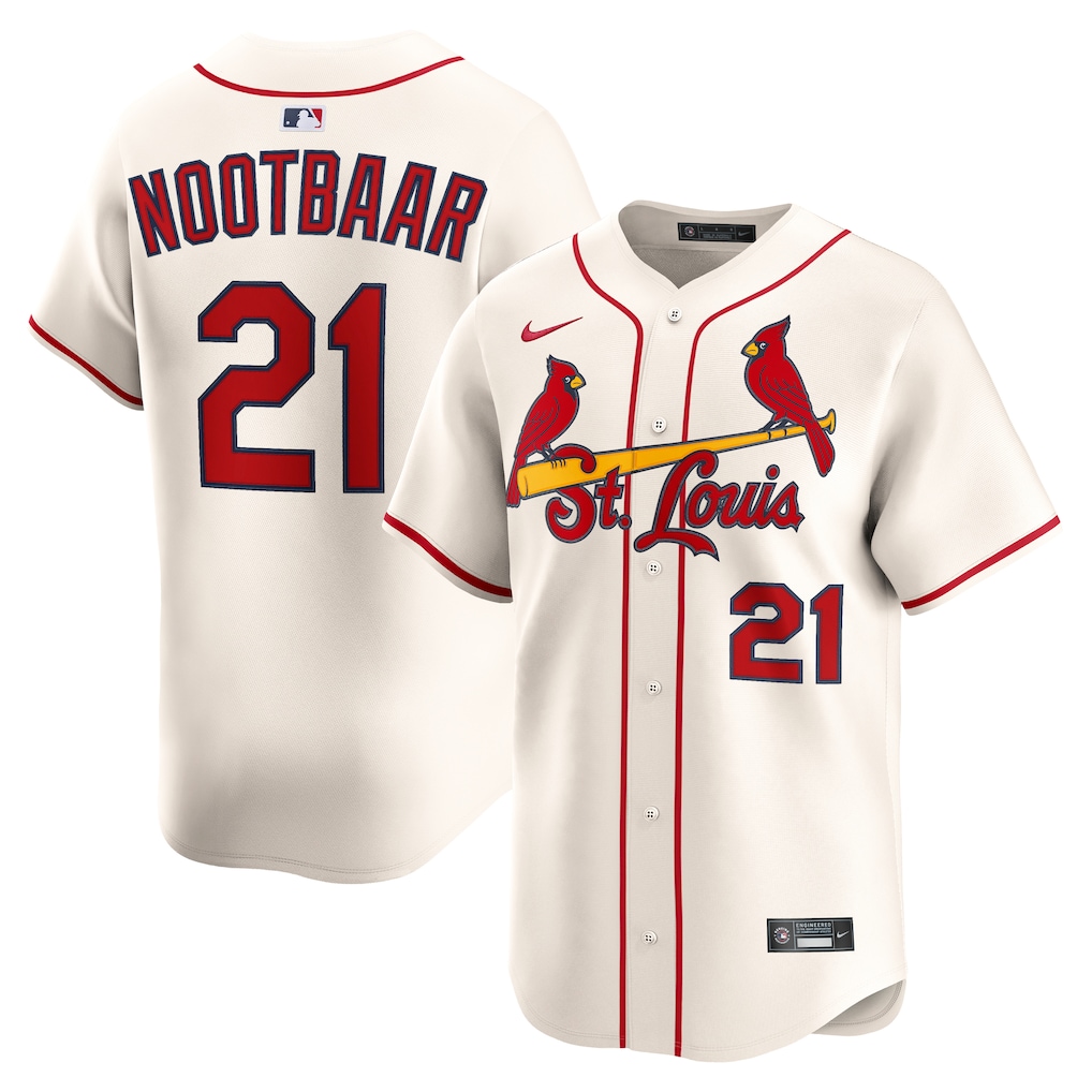 Men's St. Louis Cardinals Lars Nootbaar Nike Cream Alternate Limited Jersey