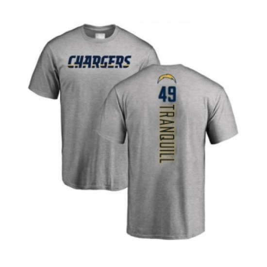 Football Los Angeles Chargers #49 Drue Tranquill Ash Backer T-Shirt