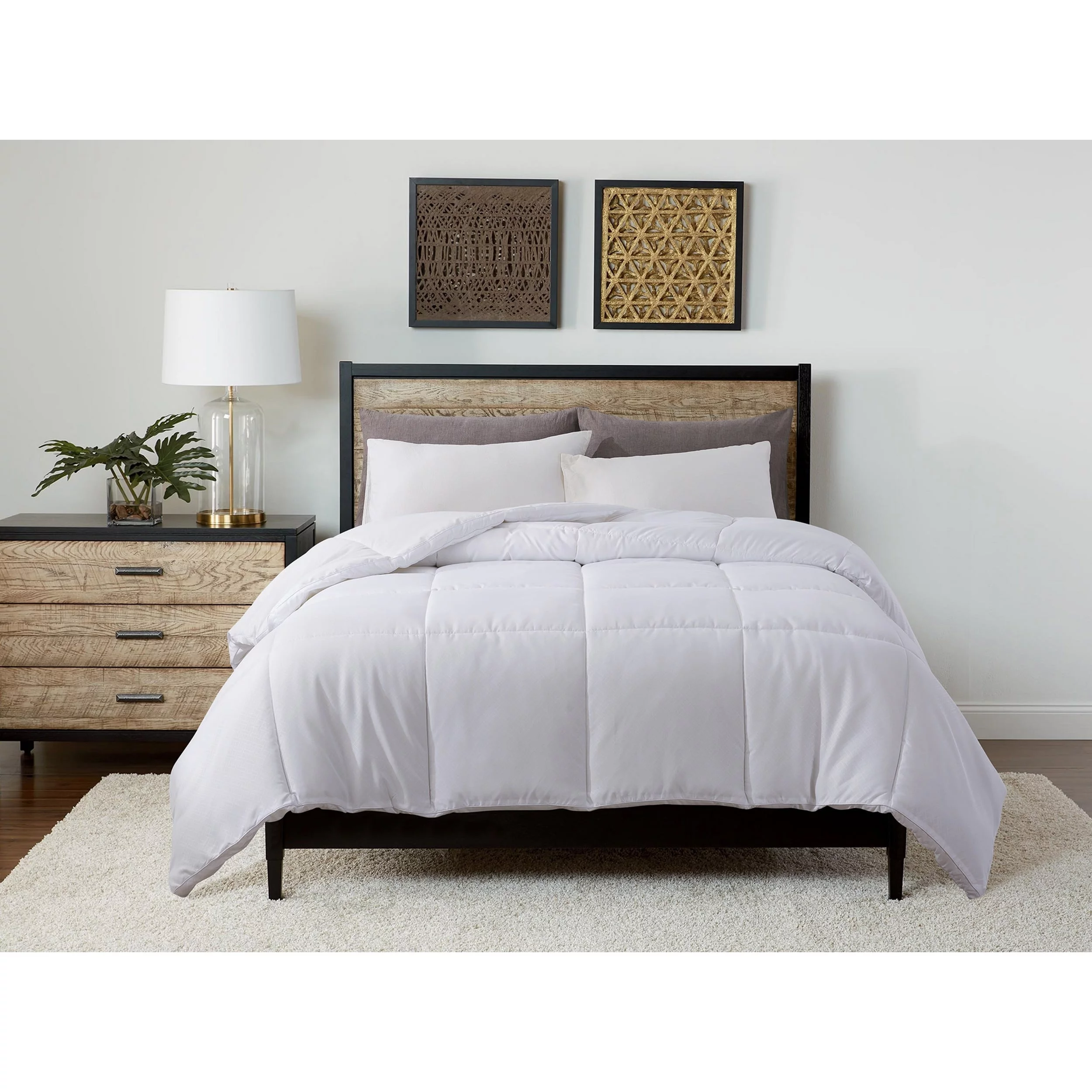 St. James Home European Gusset Down Alternative Comforter Dusty Aqua Full - Queen - Curated Treasures Market