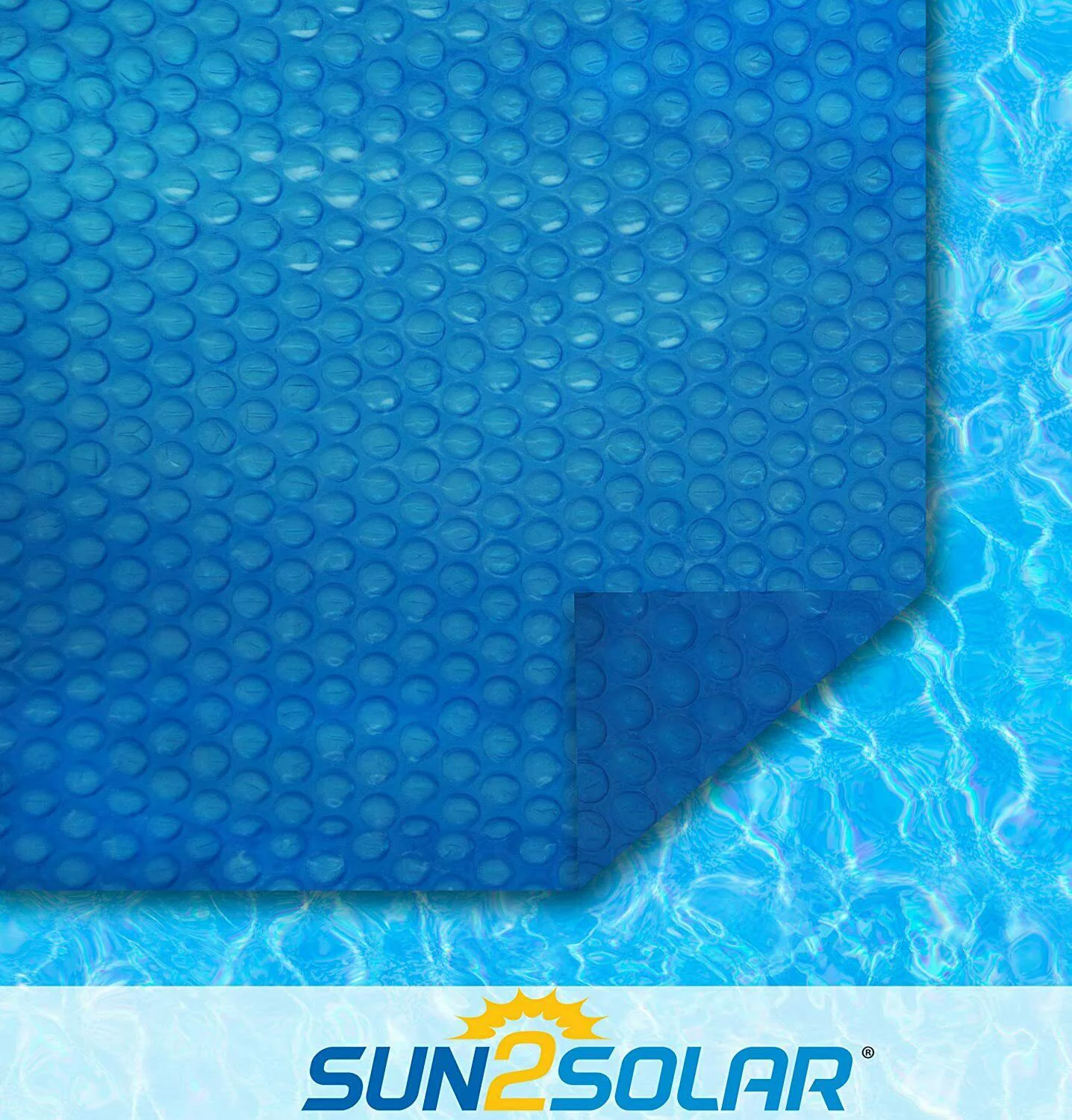 Sun2Solar Blue 18' x 45' Oval Solar Pool Cover - 800 Series - Curated Treasures Market