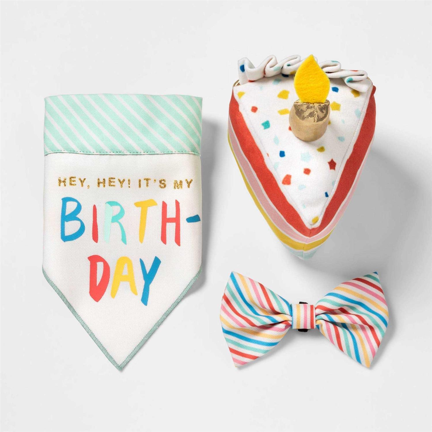 Boots & Barkley Birthday Cake Slice Plush Dog Toy