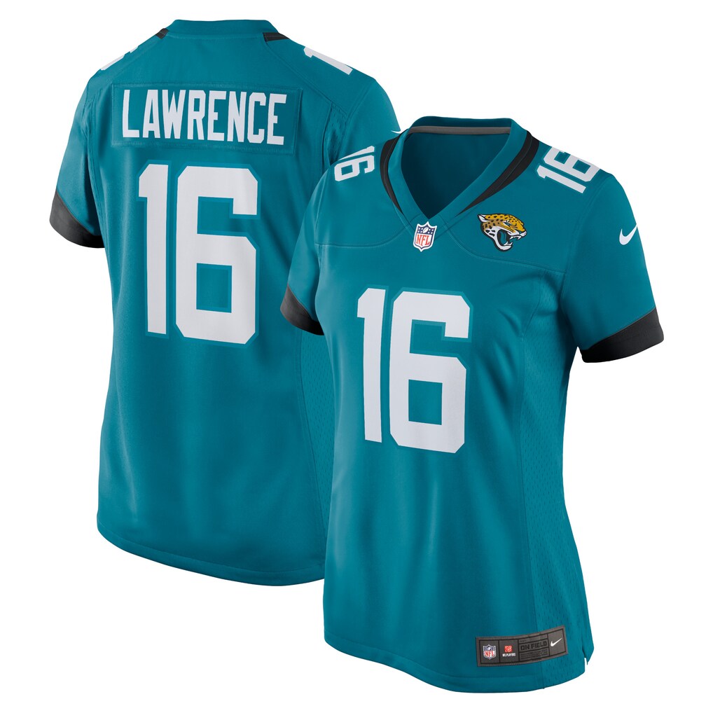 Women's Jacksonville Jaguars Trevor Lawrence Nike Teal Player Game Jersey