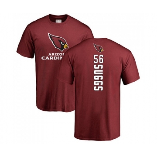 Football Arizona Cardinals #56 Terrell Suggs Maroon Backer T-Shirt