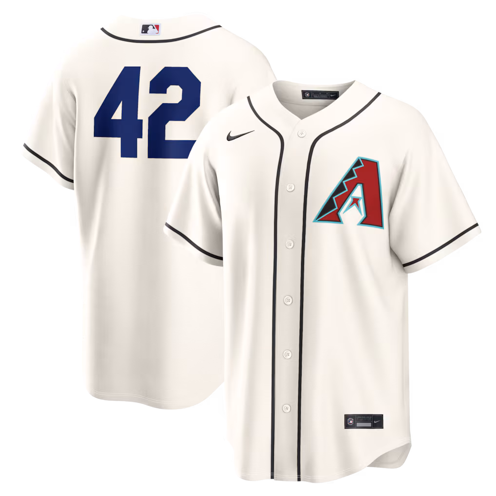 Men's Arizona Diamondbacks Nike Cream Home 2026 Jackie Robinson Day Replica Jersey