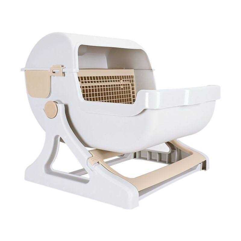 Le you pet semi-automatic quick cleaning cat litter box