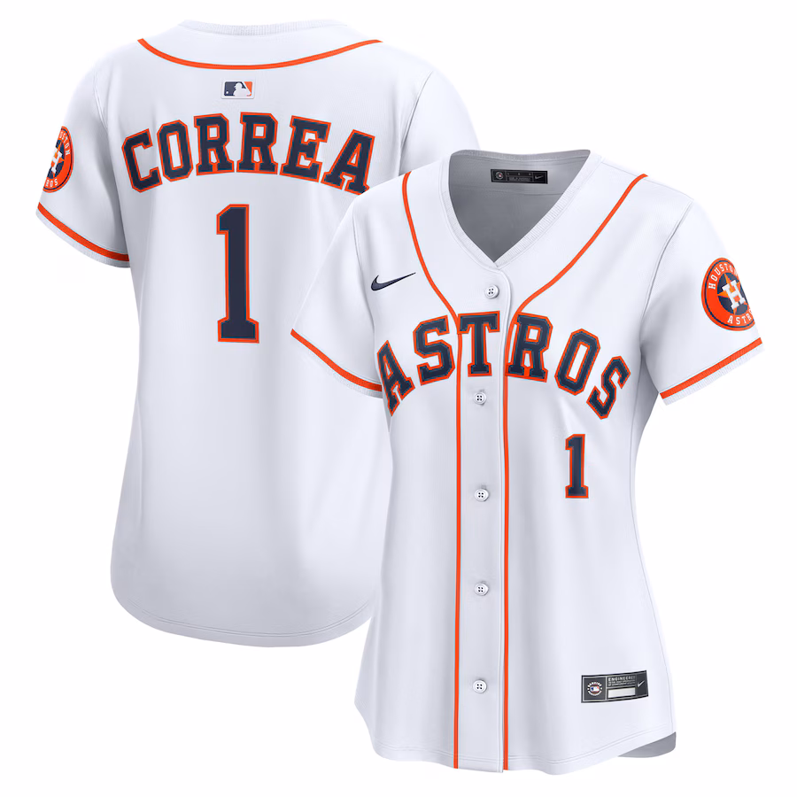 Women's Houston Astros Carlos Correa Nike White Home Limited Player Jersey