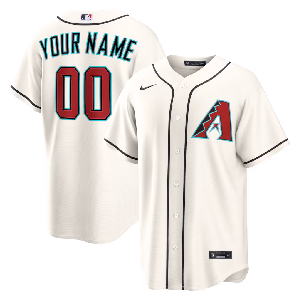 Men's Arizona Diamondbacks Nike Cream Home Replica Custom Jersey