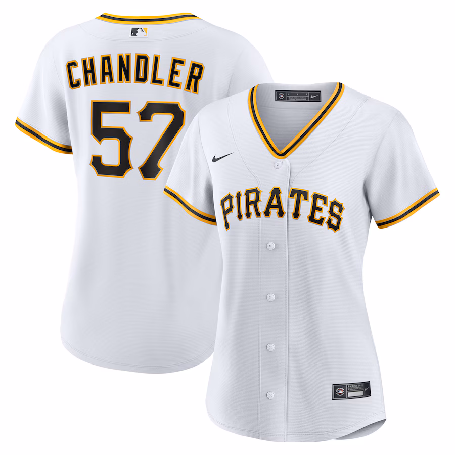 Women's Pittsburgh Pirates Bubba Chandler Nike White Home Replica Jersey