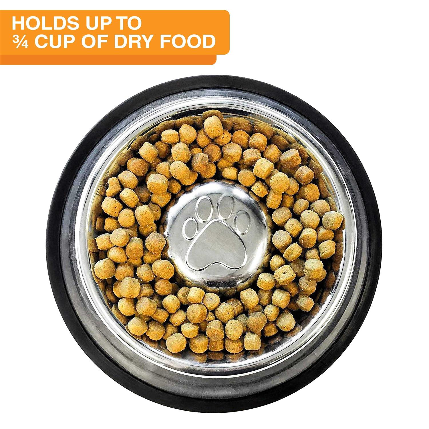 Neater Pet Brands Stainless Steel Slow Feed Bowl Non-Tip & Non-Skid - Pet Supplies online store