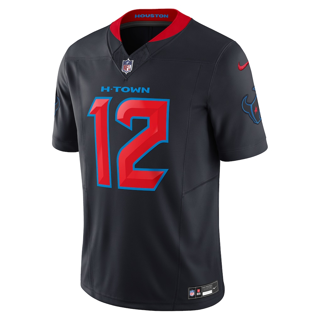 Men's Houston Texans Nico Collins Nike Navy Vapor F.U.S.E. Stitched Limited Jersey