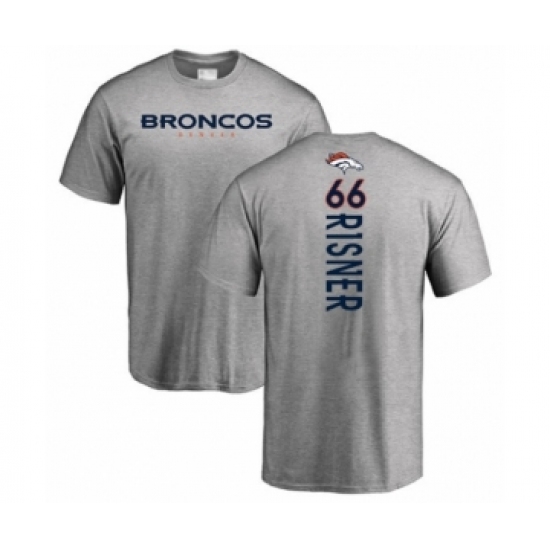 Football Denver Broncos #66 Dalton Risner Ash Backer T-Shirt
