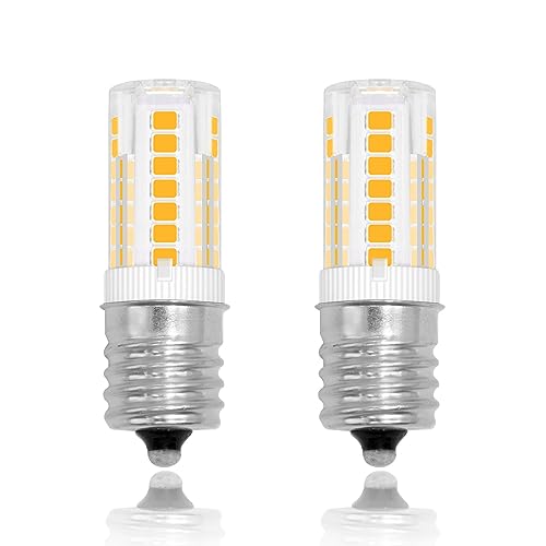 LED E17 Intermediate Base Bulb 6W Equivalent to 60W 70W Incandescent Soft White 820LM Super Bright 100-265V Waterproof for Refrigerator Light Appliance Ceiling Fan Chandelier Lighting Non-Dimmable