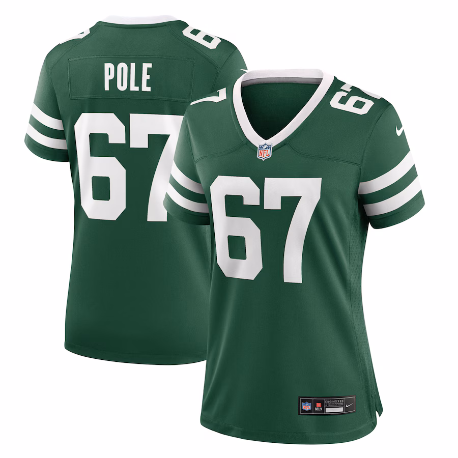 Women's New York Jets Esa Pole Nike Legacy Green Team Game Jersey