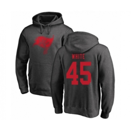 Football Tampa Bay Buccaneers #45 Devin White Ash One Color Pullover Hoodie