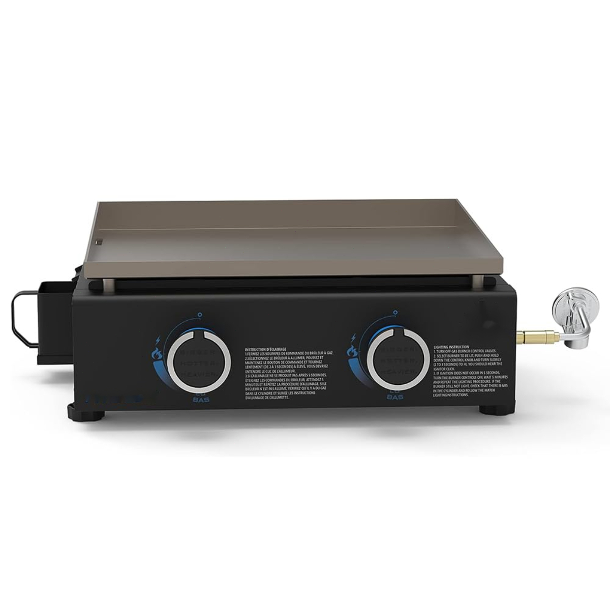 2-Burner Tabletop Gas Griddle, 18,000 BTU - 265 Square Inches Of Cooking Space - Curated Treasures Market