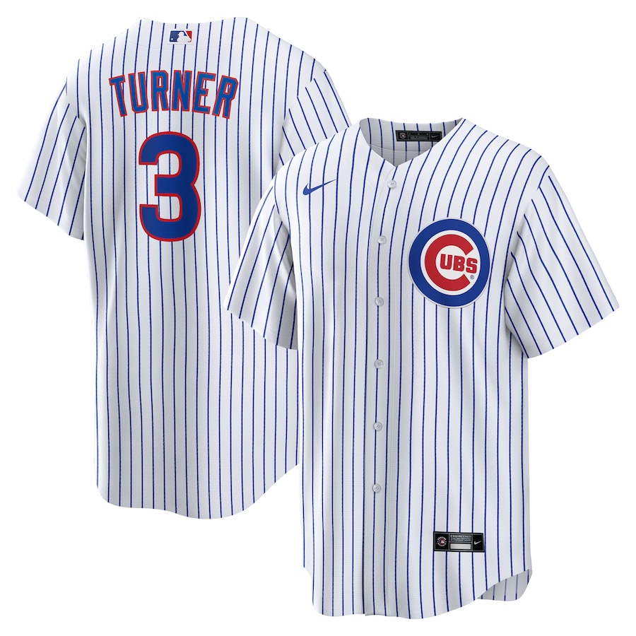 Men's Chicago Cubs Justin Turner Nike White Home Replica Jersey