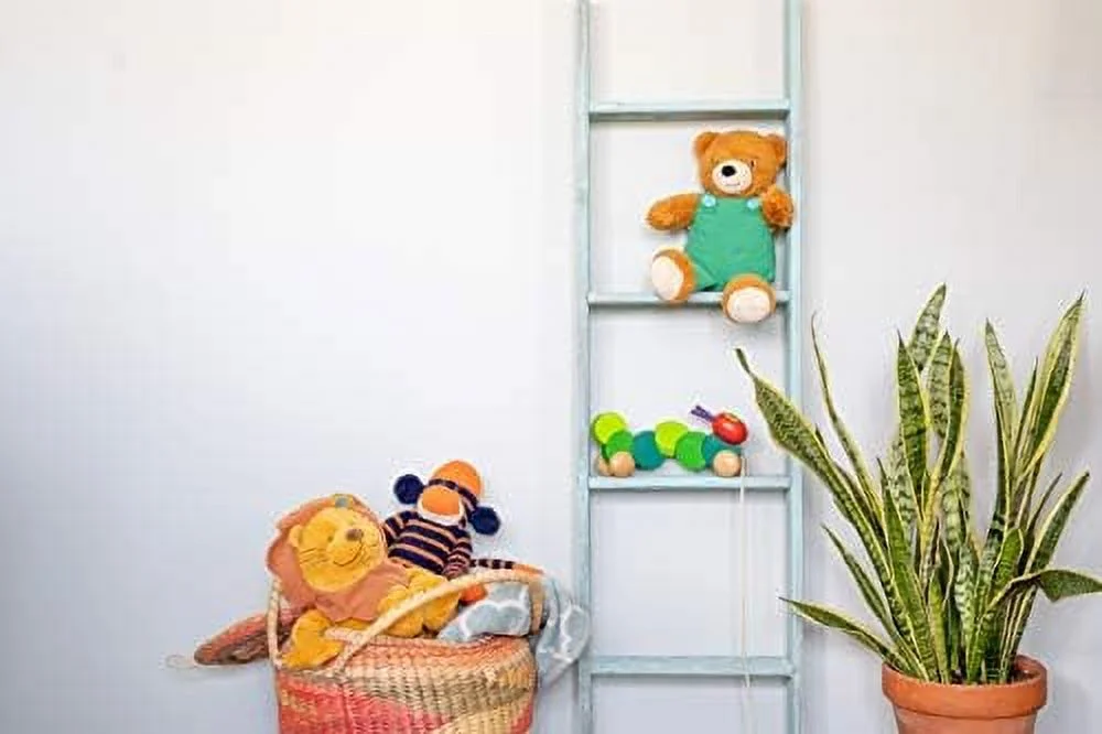 SQWDEC Blanket Ladder 3 Foot Fully Assembled | 36 Inch Rustic Reclaimed Wood Ladder for Blankets  Quilts  Towels  Throws  Decorative Items | Farmhouse Wall Leaning Ladder | Espresso by - Curated Treasures Market