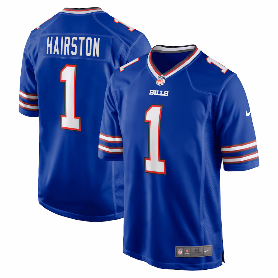 Men's Buffalo Bills Maxwell Hairston Nike Royal 2025 NFL Draft First Round Pick Game Jersey