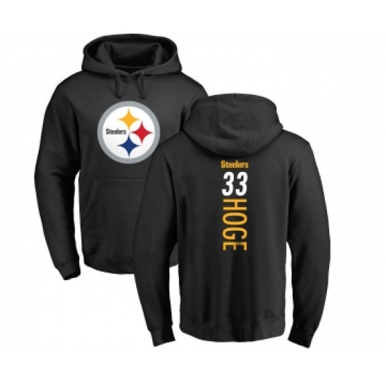 Football Pittsburgh Steelers #33 Merril Hoge Black Backer Pullover Hoodie