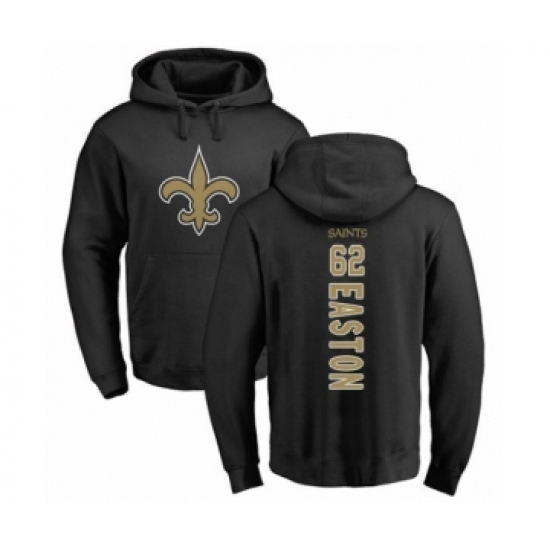 Football New Orleans Saints #62 Nick Easton Black Backer Pullover Hoodie