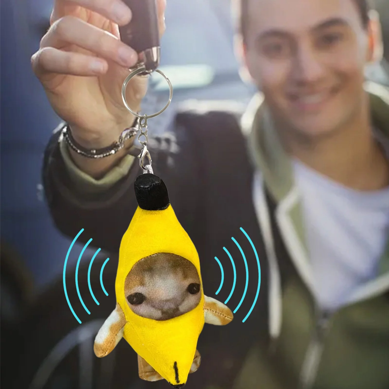 iju7gthy Jewelry Boxes for Women Traveling 4Th of July Crying Banana Cat Plush Pendant Cute Banana Cat Doll Sound Making Banana Cat Crying Cat Keychain Banana Meow Doll Keychain Cute Charm 7.1Inch - Curated Treasures Market