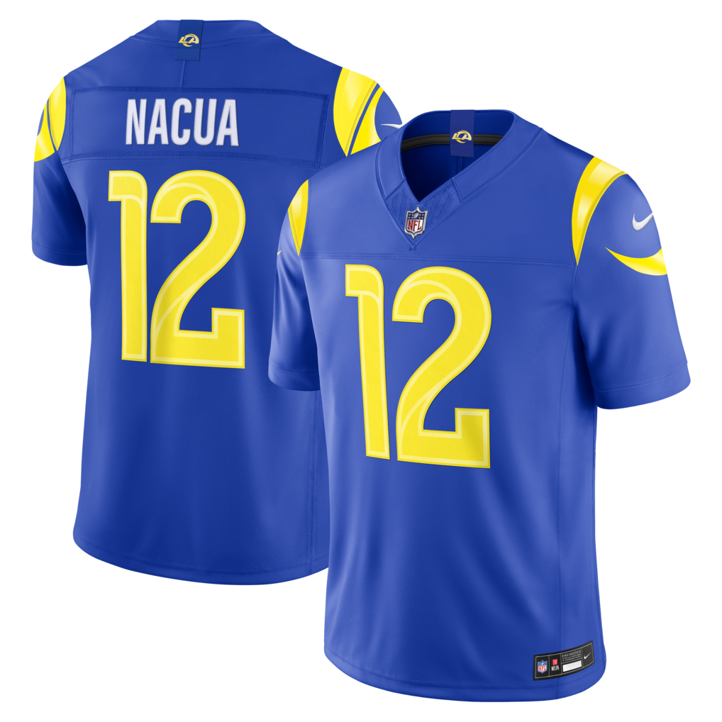 Men's Los Angeles Rams Puka Nacua Nike Royal Vapor F.U.S.E. Sewn Down Limited Jersey