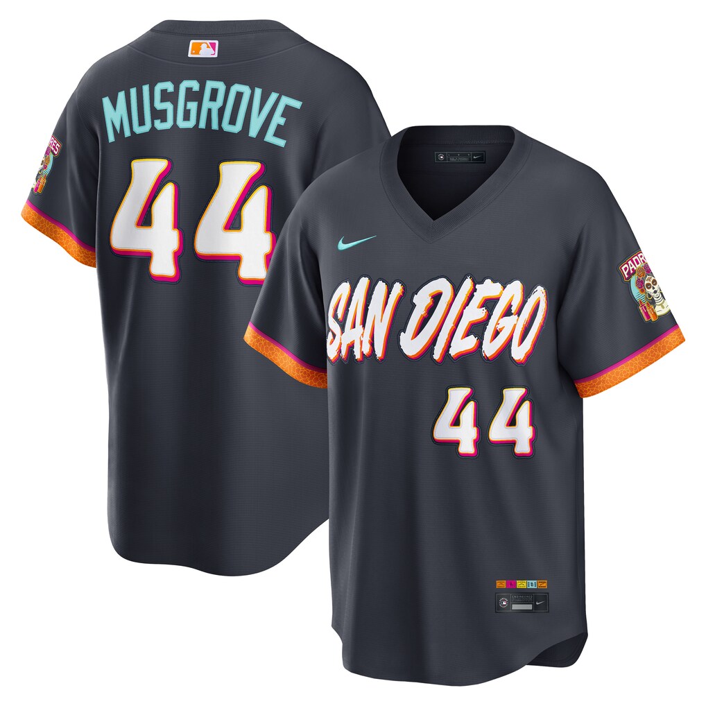 Men's San Diego Padres Joe Musgrove Nike Obsidian 2026 City Connect Stadium Jersey