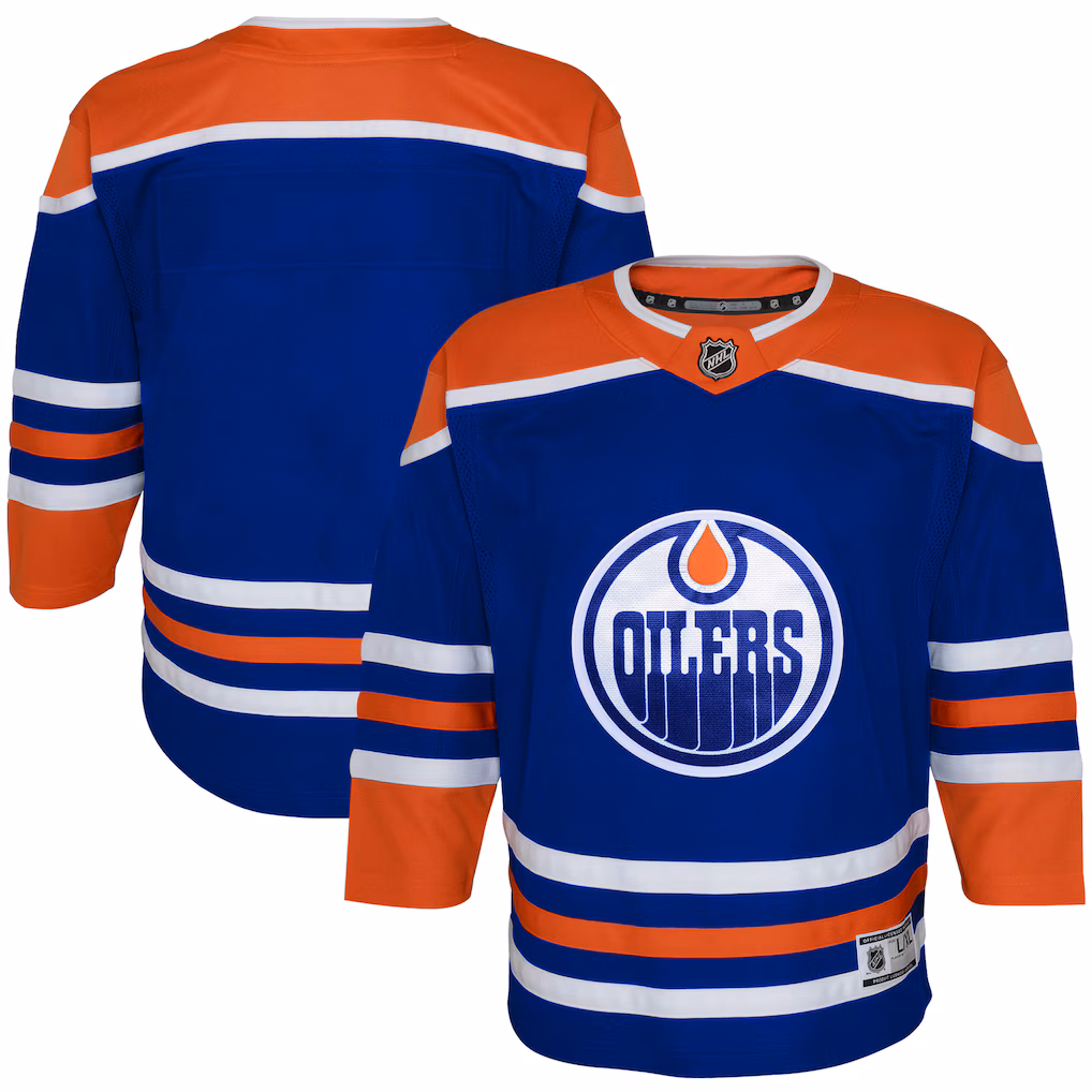 Youth Edmonton Oilers Royal Home Premier Jersey