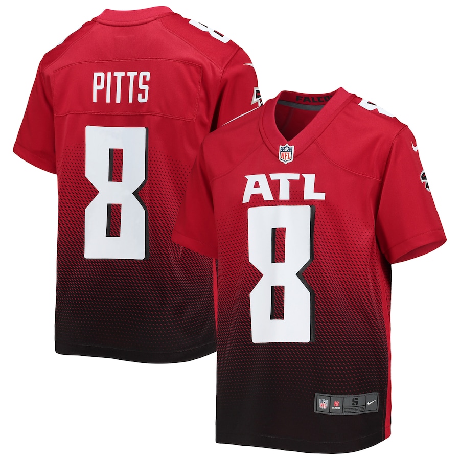 Youth Atlanta Falcons Kyle Pitts Sr. Nike Red Game Jersey