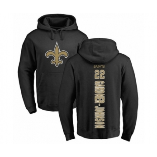 Football New Orleans Saints #22 Chauncey Gardner-Johnson Black Backer Pullover Hoodie