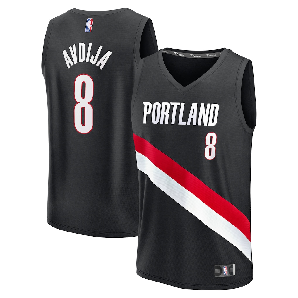 Men's Portland Trail Blazers Deni Avdija Fanatics Black Fast Break Replica Jersey - Icon Edition