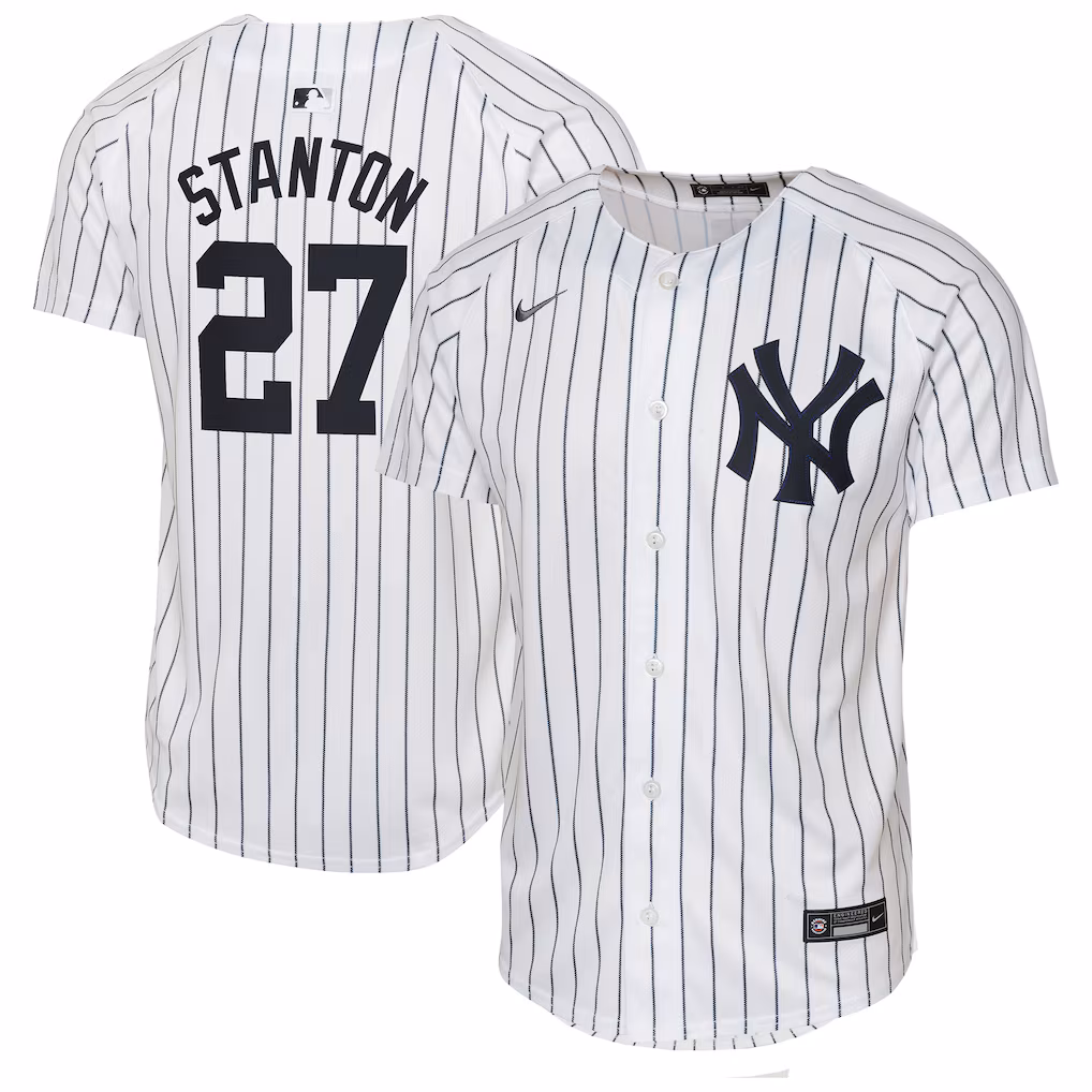 Youth New York Yankees Giancarlo Stanton Nike White Home Limited Player Jersey