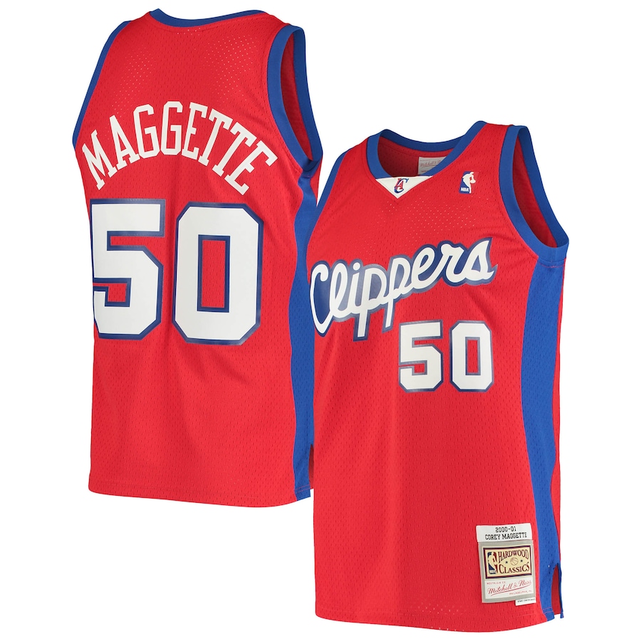 Men's LA Clippers Corey Maggette Mitchell & Ness Red 2000/01 Hardwood Classics Swingman Jersey