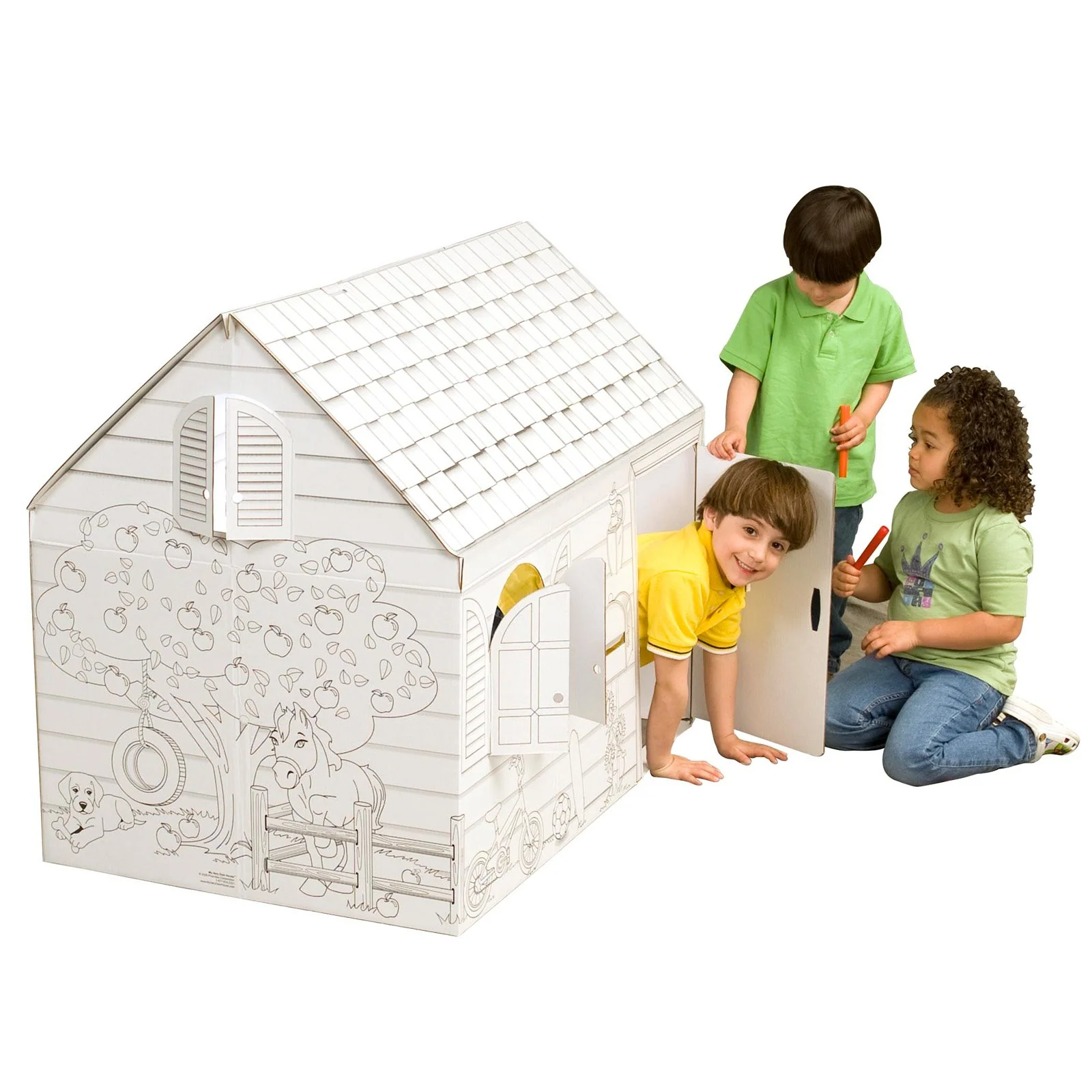 My Very Own House Hide and Seek with Washable Markers 2.33' x 3.63' Playhouse